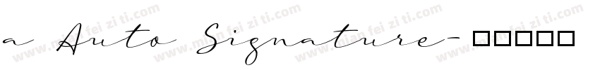 a Auto Signature字体转换